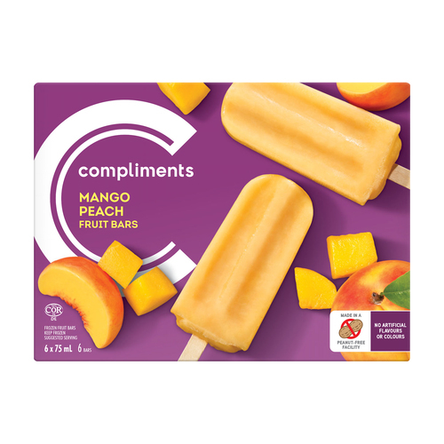 Mango Peach Frozen Fruits Bars X Ml Compliments Ca