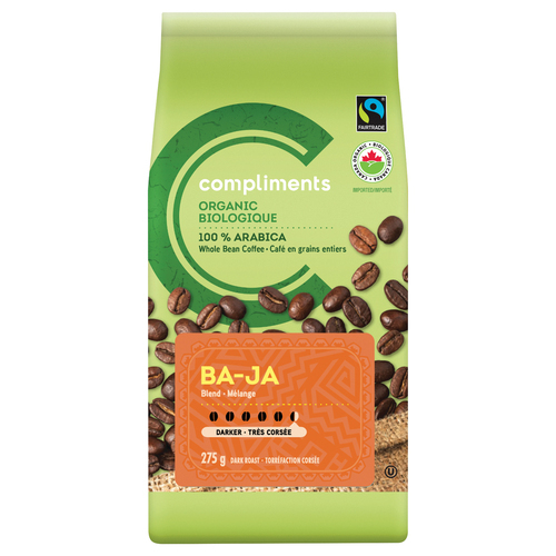 Organic Baja Coffee 275 G Compliments Ca