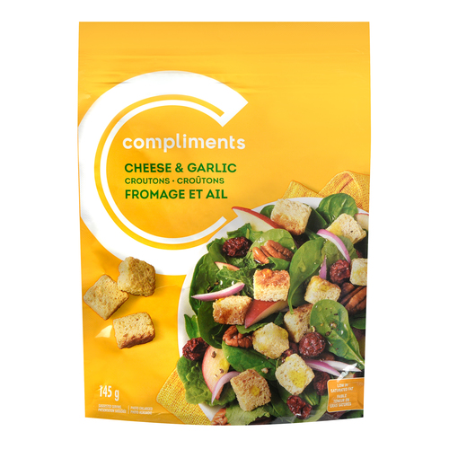 Cheese Garlic Croutons 145 G Compliments Ca