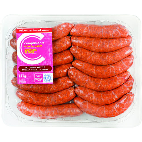 Hot Italian Pork Sausage 1 4 Kg Compliments Ca