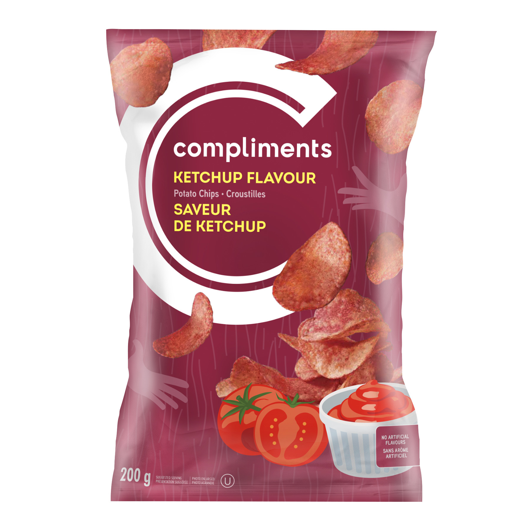 Ketchup Potato Chips 200 G Complimentsca