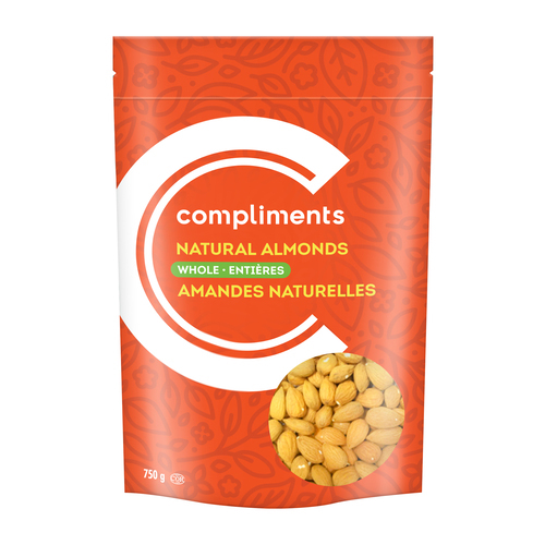 Natural Whole Almonds 750 g | Compliments.ca