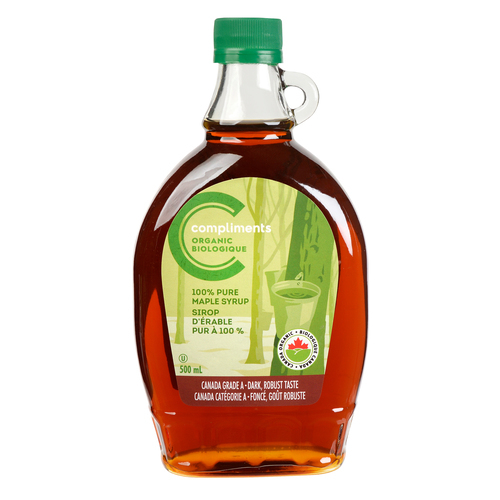 Organic Dark Maple Syrup 100 Pure 500 Ml Compliments Ca   Organic Dark Maple Syrup 100 Pure 500 Ml Gallery 1 Jpg 