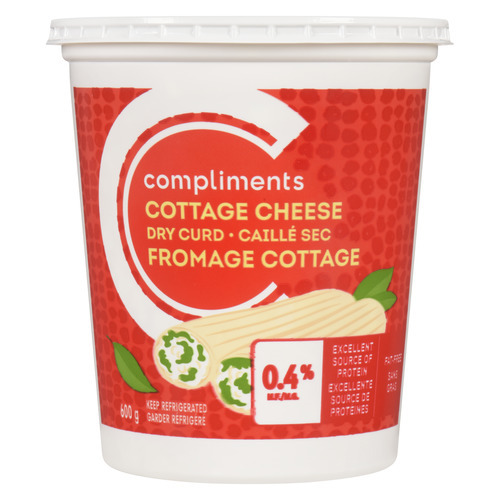 0.4 M.F. Dry Curd Cottage Cheese 600 g Compliments.ca