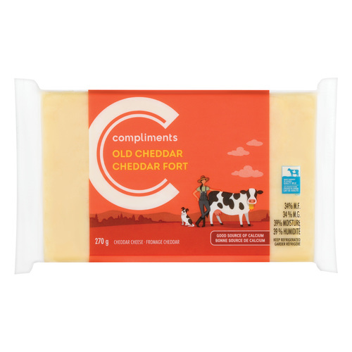 Cheddar Cheese White Old 270 G Compliments Ca   Cheddar Cheese White Old 270 G 1 