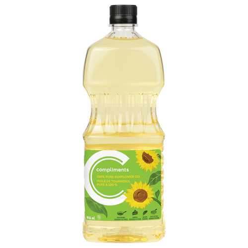 Sunflower Oil 100% Pure 946 ml | Compliments.ca