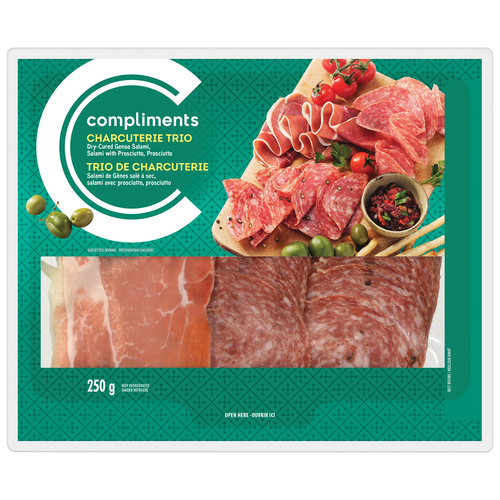 Deli Meat Genoa Salami Charcuterie Trio 250 G | Compliments.ca