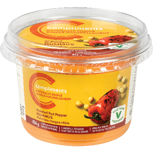 Naturally Simple Hummus Roasted Red Pepper 454 g | Compliments.ca