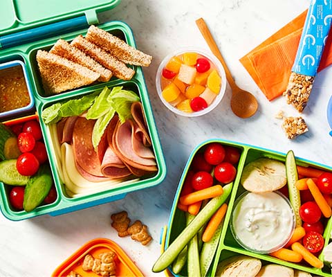 Deconstructed Cobb Salad Bento Lunch for Kids