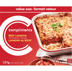 Box of value size Compliments Beef Lasagna