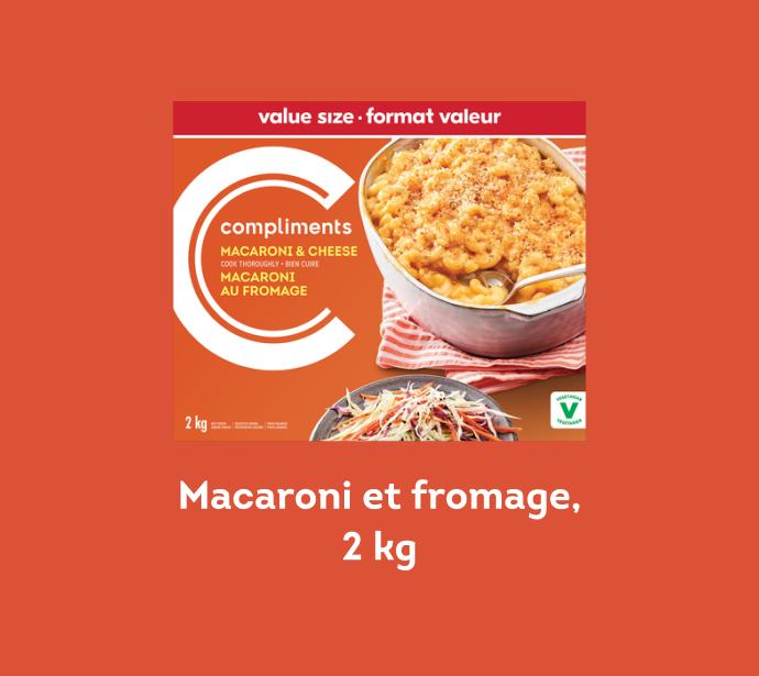 Macaroni et fromage, 2 kg