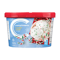 1.5 L container of Compliments Candy Cane Ice Cream