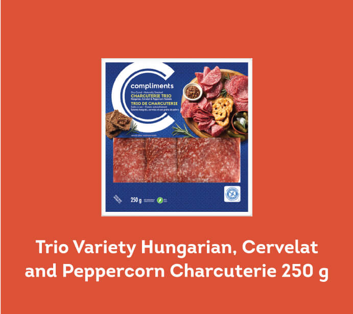 Trio Variety Hungarian, Cervelat and Peppercorn Charcuterie 250 g